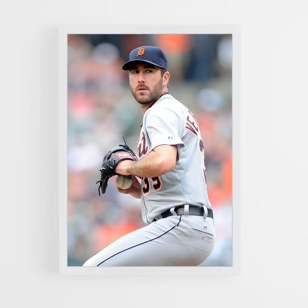 Poster Justin de verlander – affiche Baseball (vue 3)